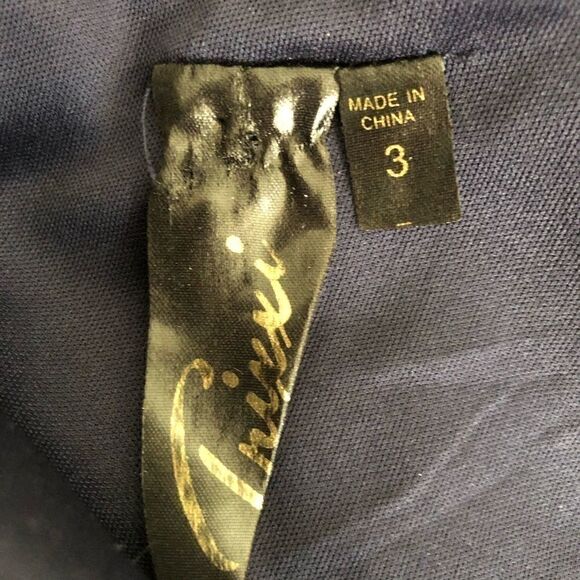 Tricia  navy blue v cut sequin dress - Picture 4 of 8